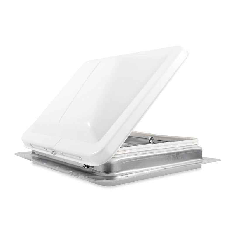 Manual Roof Vent – 14" x 14", White Lid, Aluminum Base, No Fan
