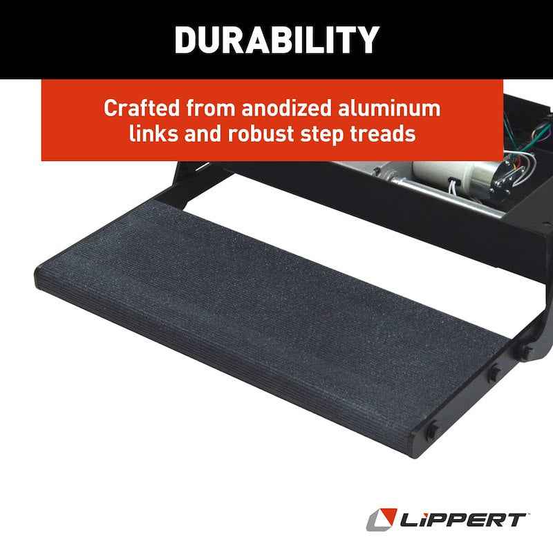 Single Electric Power RV Entry Step – Part # 353542 Lippert