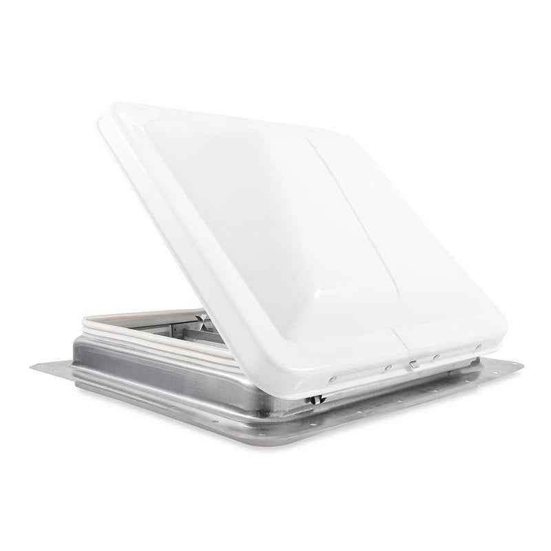 Manual Roof Vent – 14" x 14", White Lid, Aluminum Base, No Fan