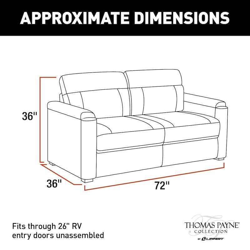 Thomas Payne Tri-Fold RV Sofa – Grummond Tan, 72"