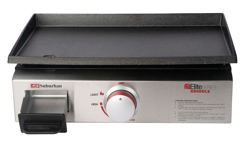 Invision Outdoor Griddle SOP-1002A – 11,000 BTU Cast Iron, Slide Mount 3060ALG