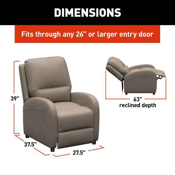 Thomas Payne Pushback Recliner – Driftwood Beige 2024044213