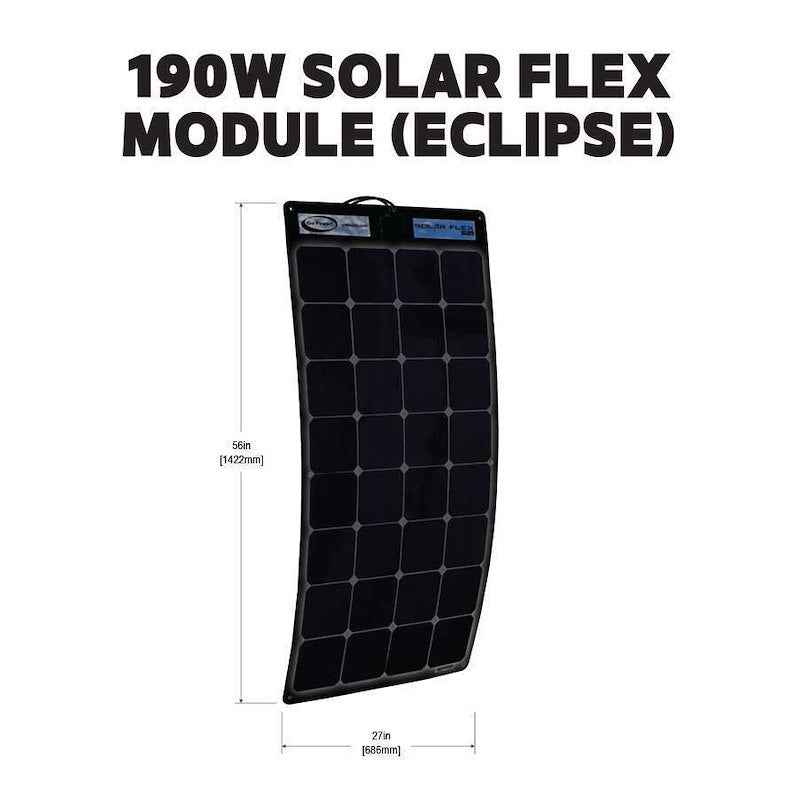 Go Power Eclipse 190W MPPT Flexible Solar Kit GP-ECLIPSE-FLEX-190 – 30A Controller