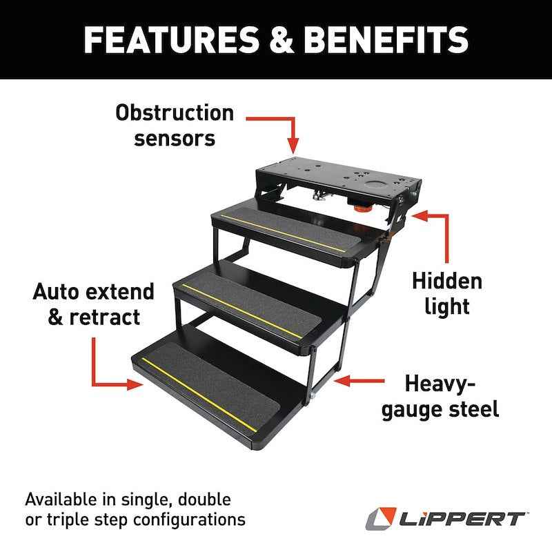 Lippert Kwikee Series 25 Triple Electric RV Entry Step – Part # 3658373