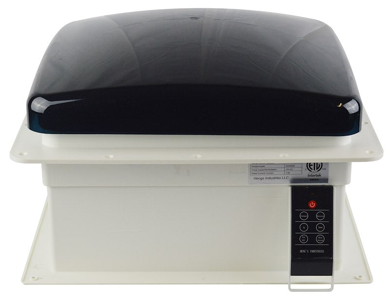 Heng’s Roof Vent SV4113-G4 with Remote & Rain Sensor| Smoke Lid | Powered Opening - Used RV Parts