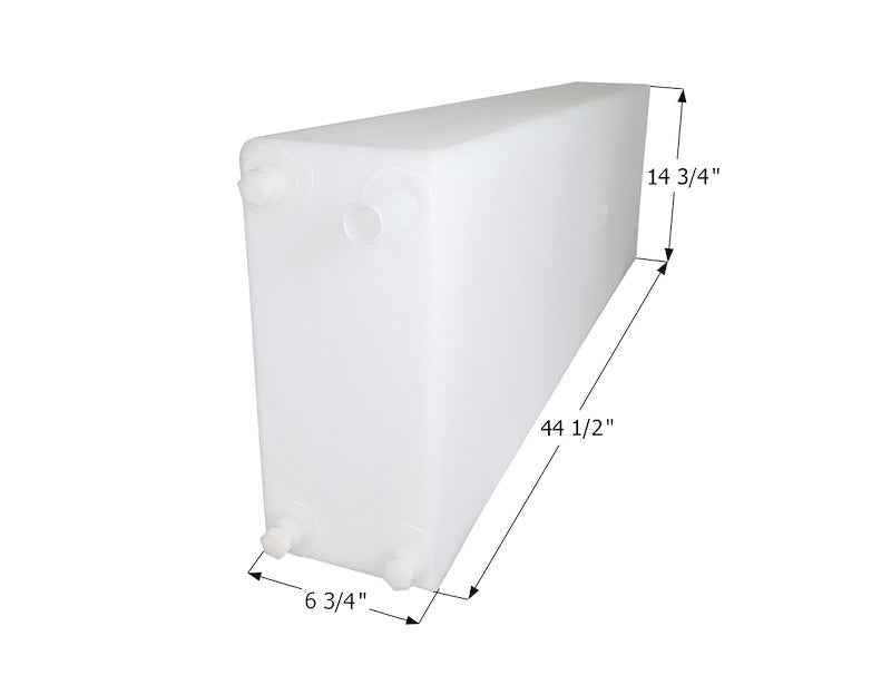 18 Gallon Fresh Water Tank - White - 44-1/2" (W) x 14-3/4" (L) x 6-3/4" (H)