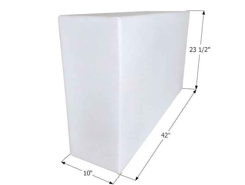 40 Gallon Fresh Water Tank - White - 42" (W) x 23-1/2" (L) x 10" (H)