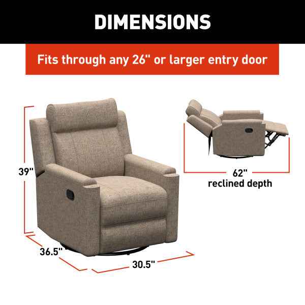 Thomas Payne Swivel Glider RV Recliner – Dellmead Beige 2024044211