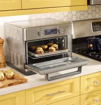 8-in-1 Toaster Oven Air Fryer Combo with Convection | No Turntable, Silver