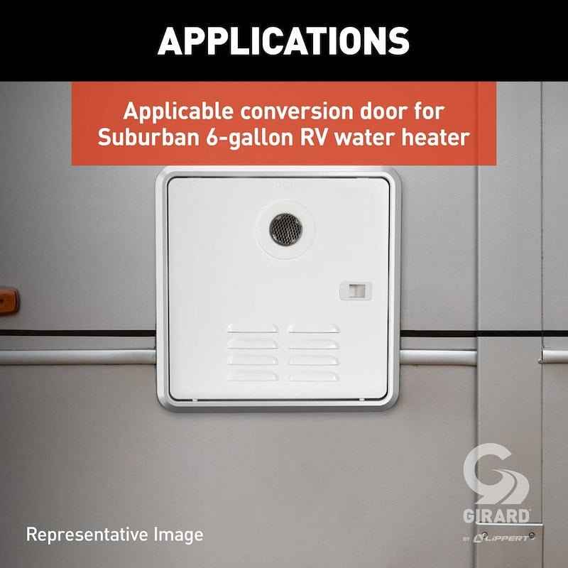 Girard Access Door – Suburban 6 Gal Water Heater, Polar White 2GWHD