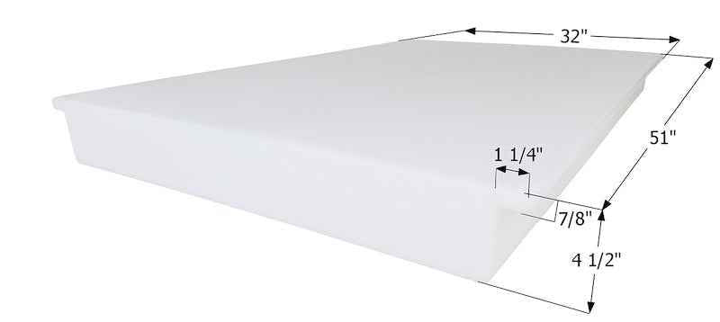 26 Gallon Fresh Water Tank - White - 51" (W) x 32" (L) x 4-1/2" (H)