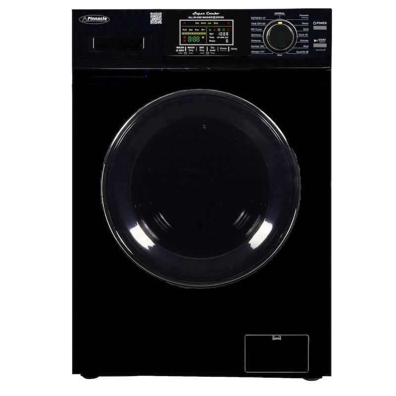 26" Black Washer Dryer Combo – 15 lb, 110V, Vented, Quiet 23-4800 V BLACK