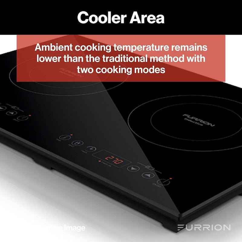 Furrion 2-Burner Induction Cooktop with Touch Control and Black Glass Top