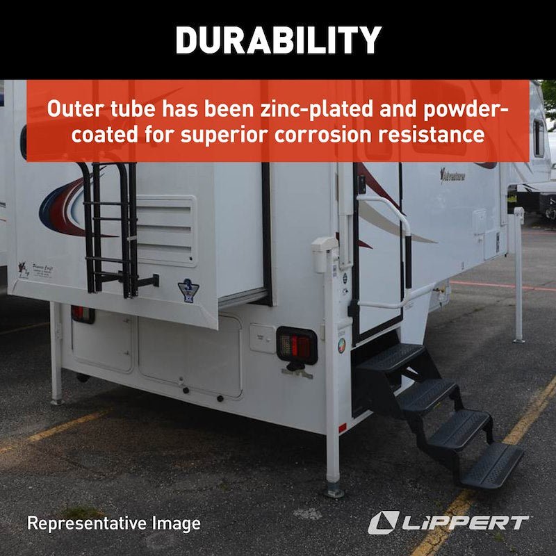 HappiJac Manual Camper Jack – 2200 lb Capacity, 34.5" Lift - 736514 - Used RV Parts