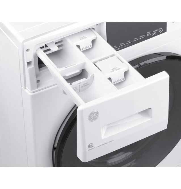 2.4 Cu. Ft. Washer Dryer Combo – 120V, Steam Wash, Ventless GFQ14ESSNWW