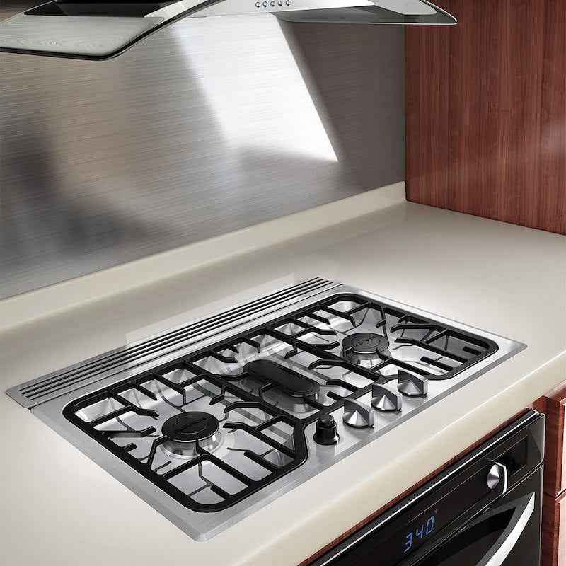 Furrion 3-Burner Stainless Steel Cooktop with Cast Iron Grills