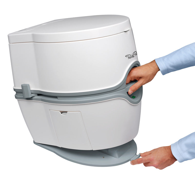 Thetford Porta Potti 565E Portable Electric RV Toilet – White/Gray 92306 - Used RV Parts