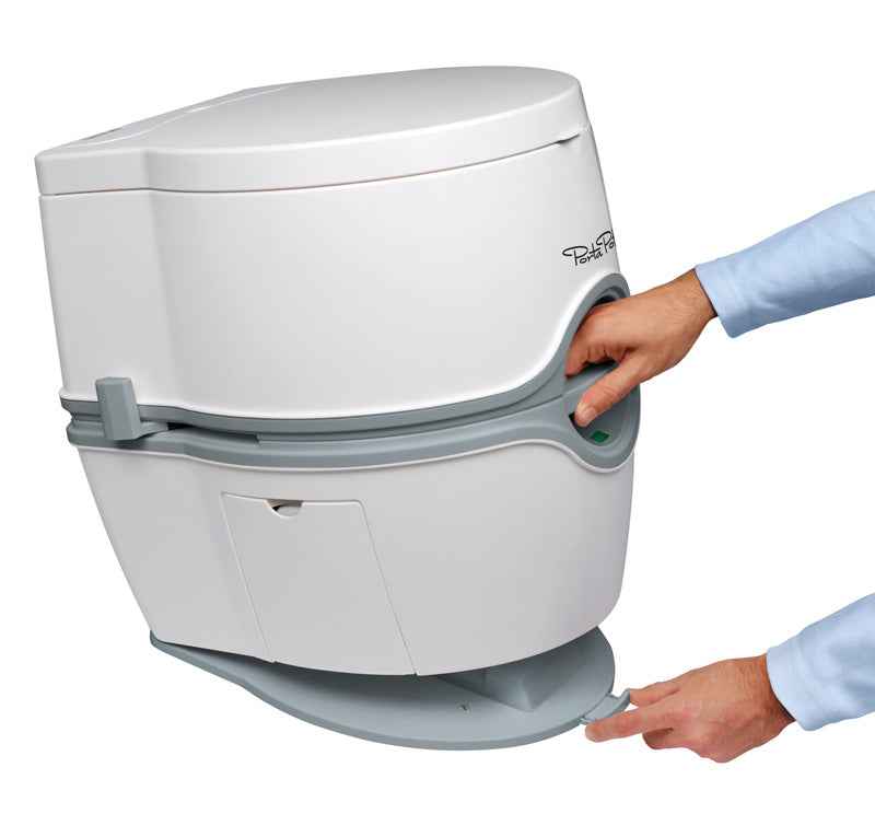 Thetford Porta Potti 565E Portable Electric RV Toilet – White/Gray 92306