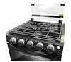 Furrion Greystone 3-Burner Propane RV Range with Built-In Oven – Black