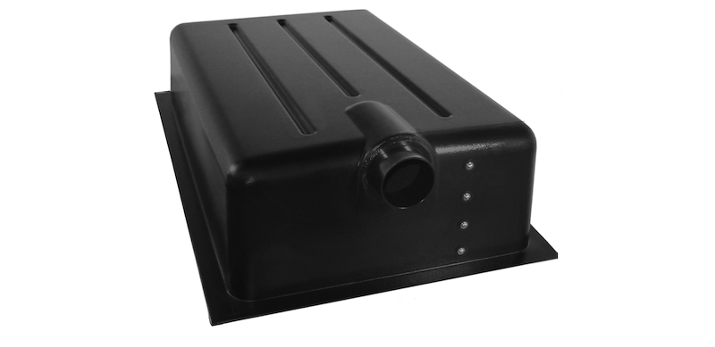 22 Gallon Waste Holding Tank – 36" L x 24" W x 10" H – Center End Drain – 12376