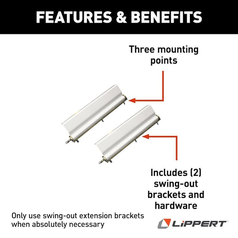 HappiJac Swing Out Camper Jack Bracket – Zinc Plated Steel (Set of 2), Bolt-On - Used RV Parts