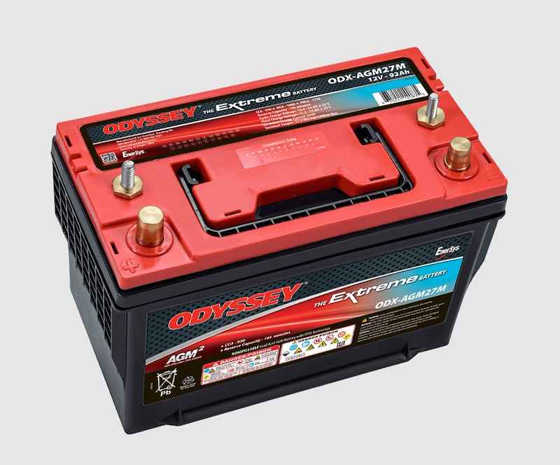 Odyssey AGM Starting Battery ODX-AGM27M Group 27 12V 930 CCA Marine