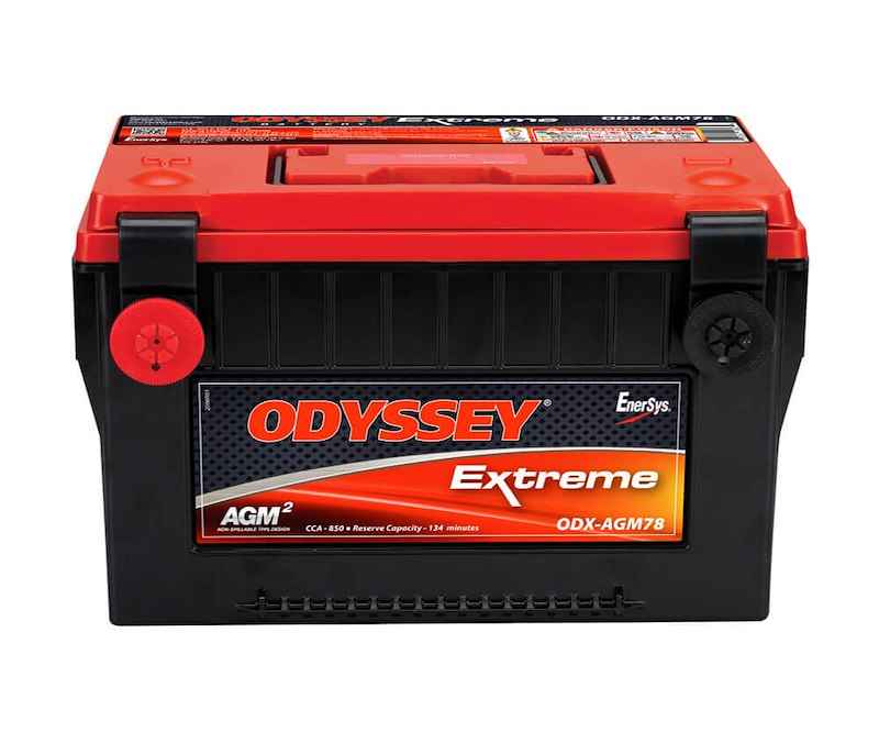 Odyssey AGM Starting Battery ODX-AGM78 Group 78 12V 850 CCA Side Terminal