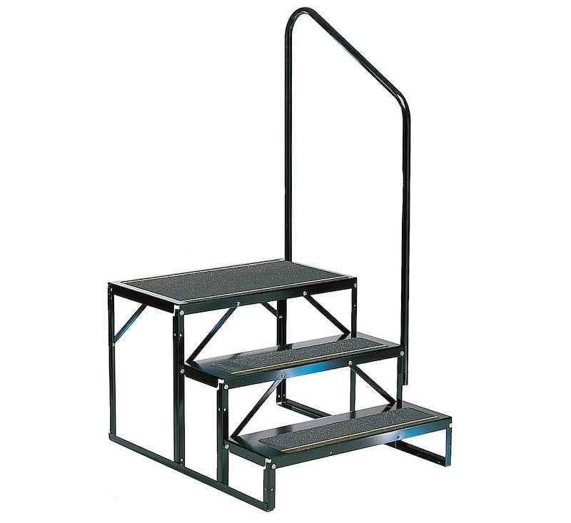 Entry Step – 2-Step Folding Steel Platform with Handrail EHS-102-R