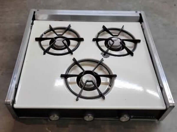 Used RV Propane Stove Magic Chef 3 Burner Vintage White - Used RV Parts