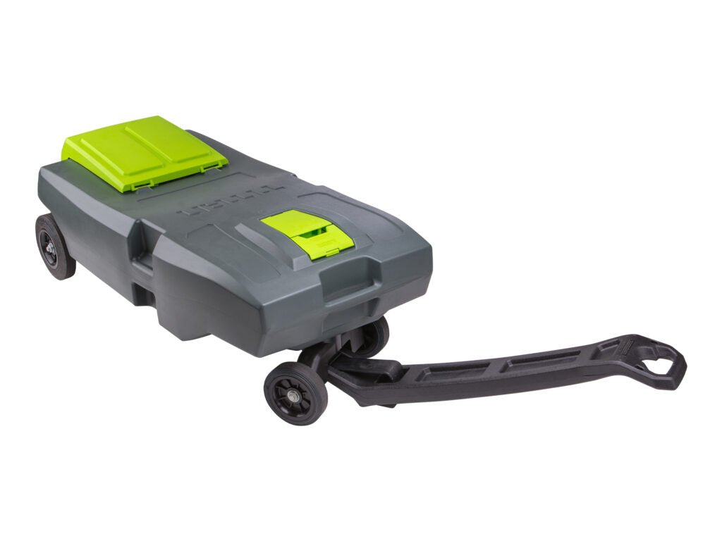 Titan Tote 4-Wheel, 35 Gallon RV Waste Tote with AutoStop Level Gauge & Tow Handle - Used RV Parts