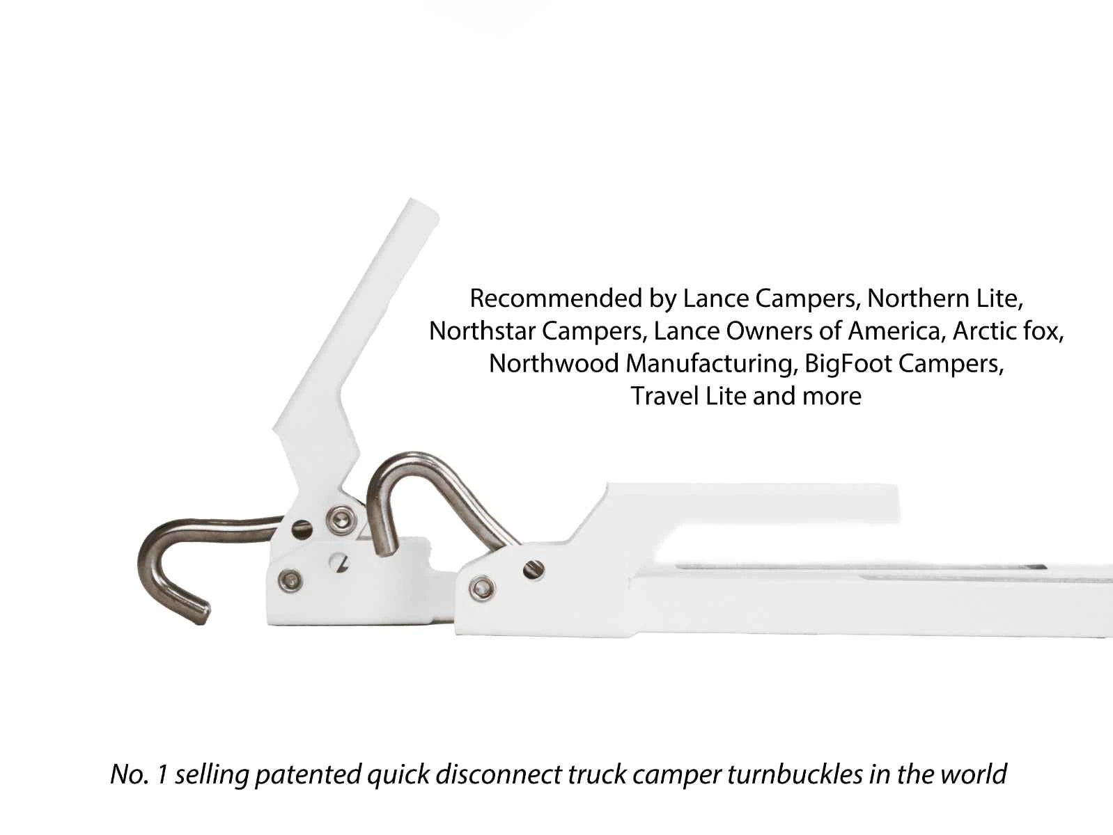 Torklift FastGun Turnbuckles – Bright White Stainless Steel (Set of 2) – S9530