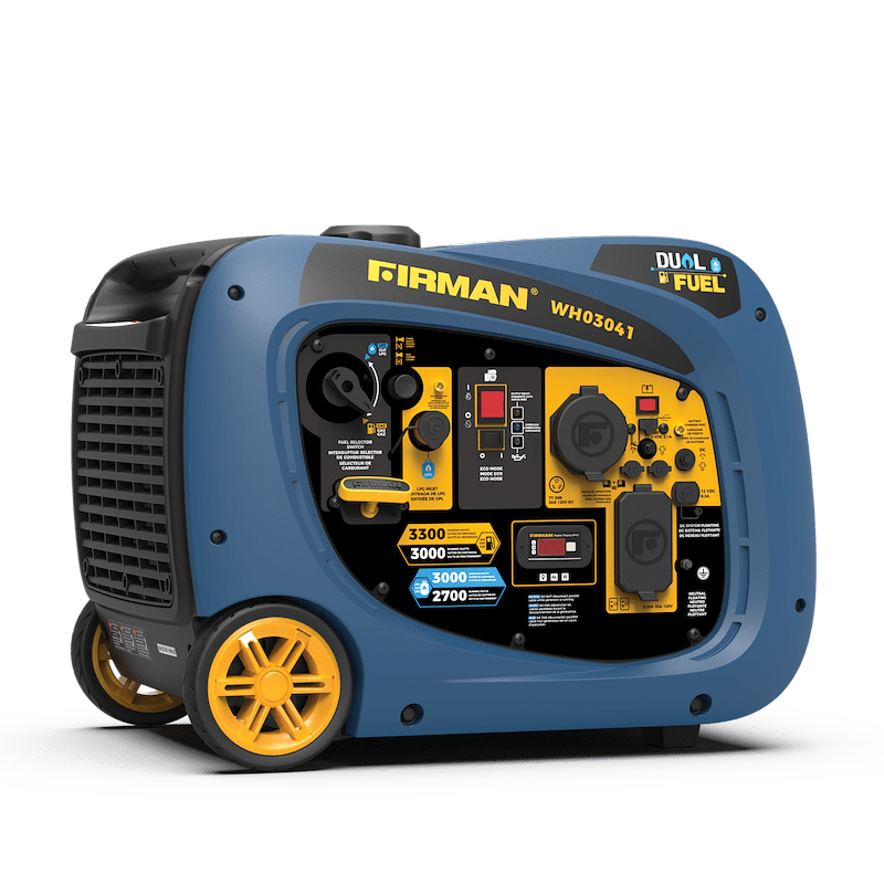 Hybrid Whisper WH03041 Dual-Fuel Inverter Generator - 3300W, Gasoline/Propane, Portable