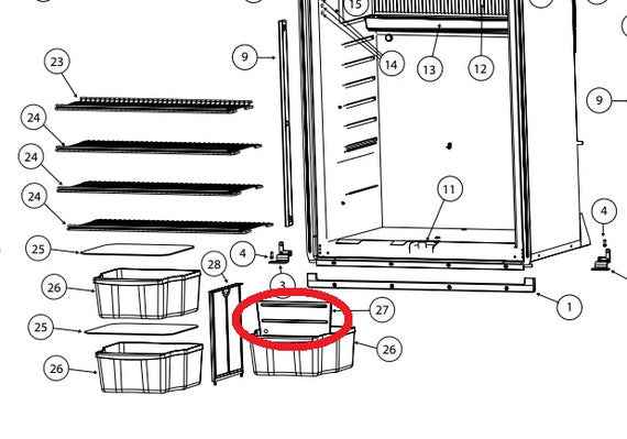 Norcold 1200 / 1201 Crisper Bottle Divider – 618877