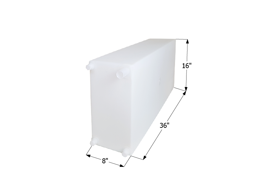 20 Gallon Fresh Water Tank - White - 6" (W) x 8" (L) x 16" (H)