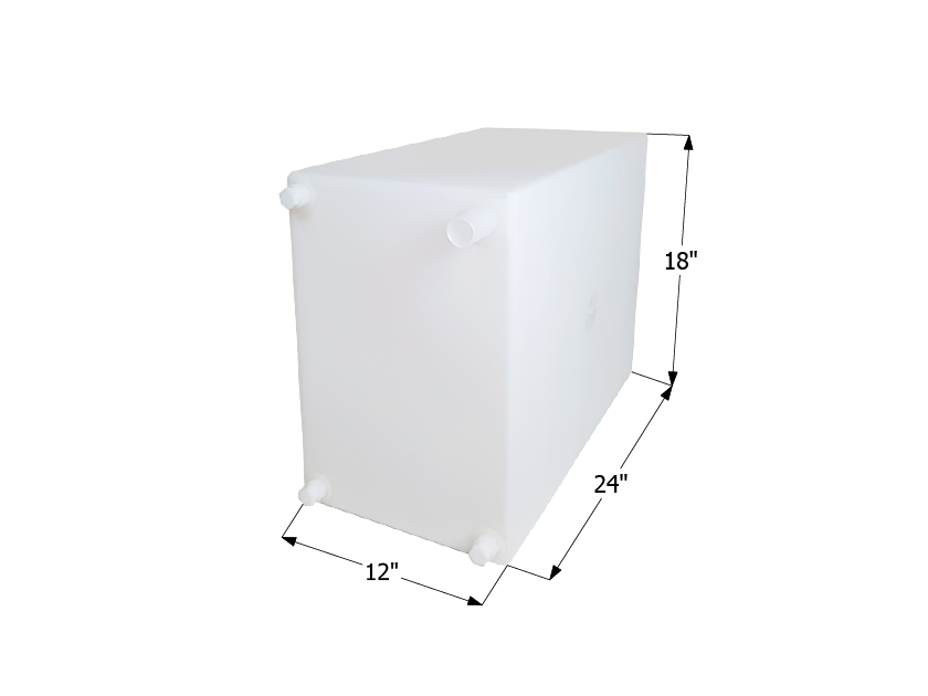 20 Gallon Fresh Water Tank – 24" Length x 18" Width x 12" Height