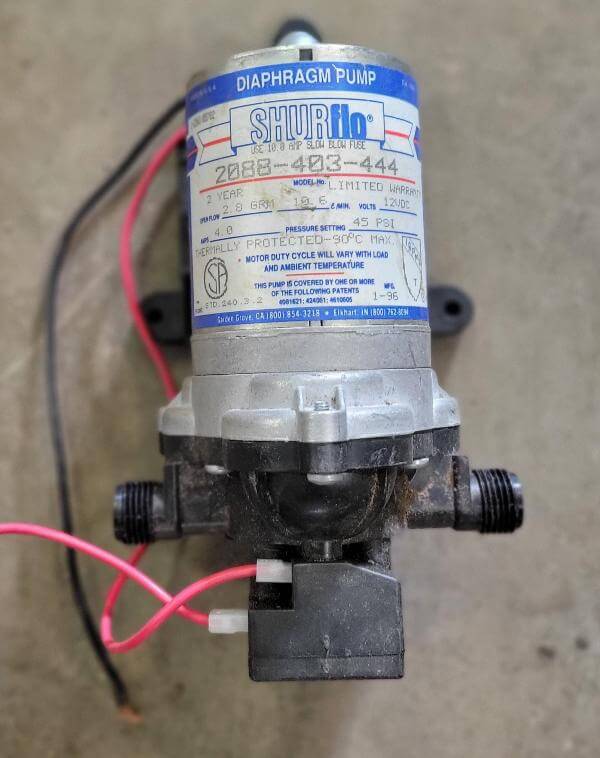 12v Water Pump SHURflo RV Part 2.8GPM - Used RV Parts