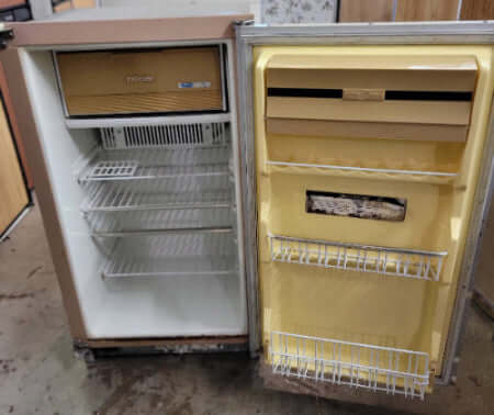 Three Way RV Fridge Propane 12v and 110v Tedco - Used RV Parts