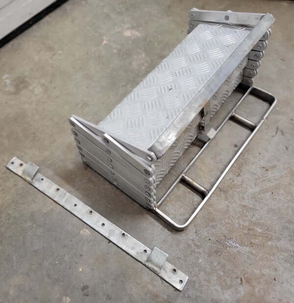3 Step Camper Scissor Fold Stairs  Alluminum - Used RV Parts