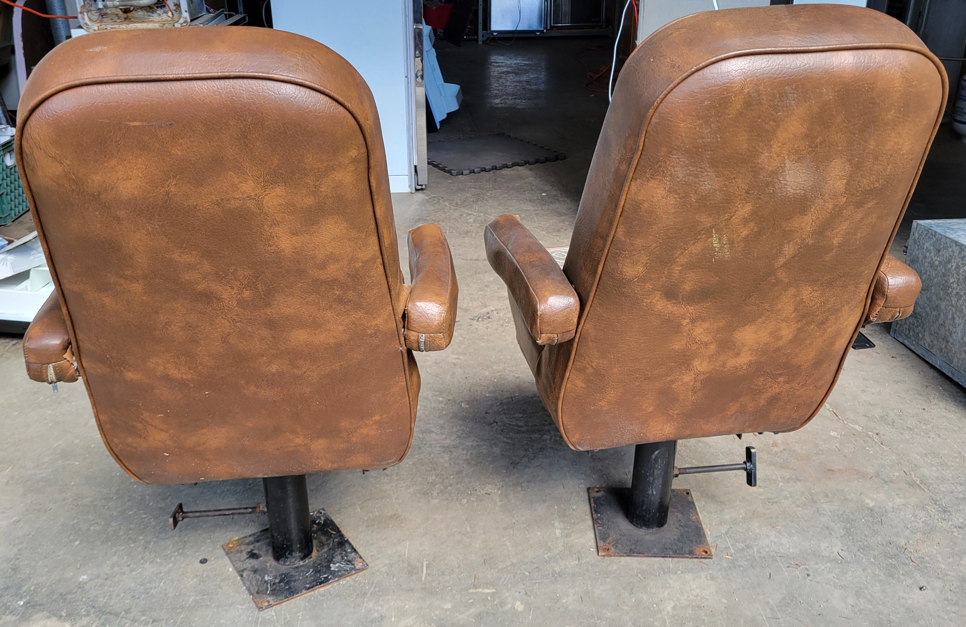 RV Captain Swivel Chairs Vintage