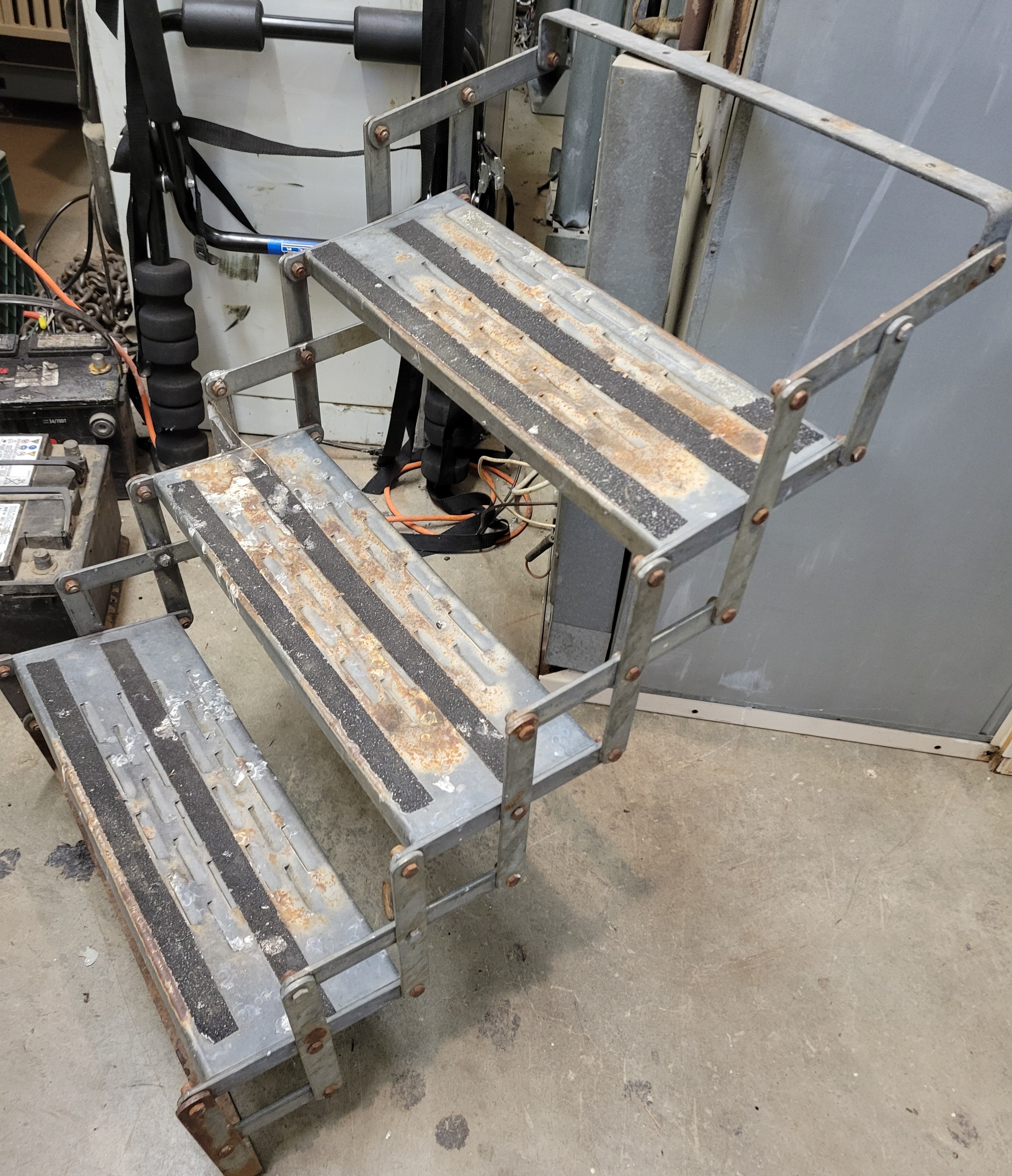 Camper Scissor Stairs With Mount 3 Step - Used RV Parts