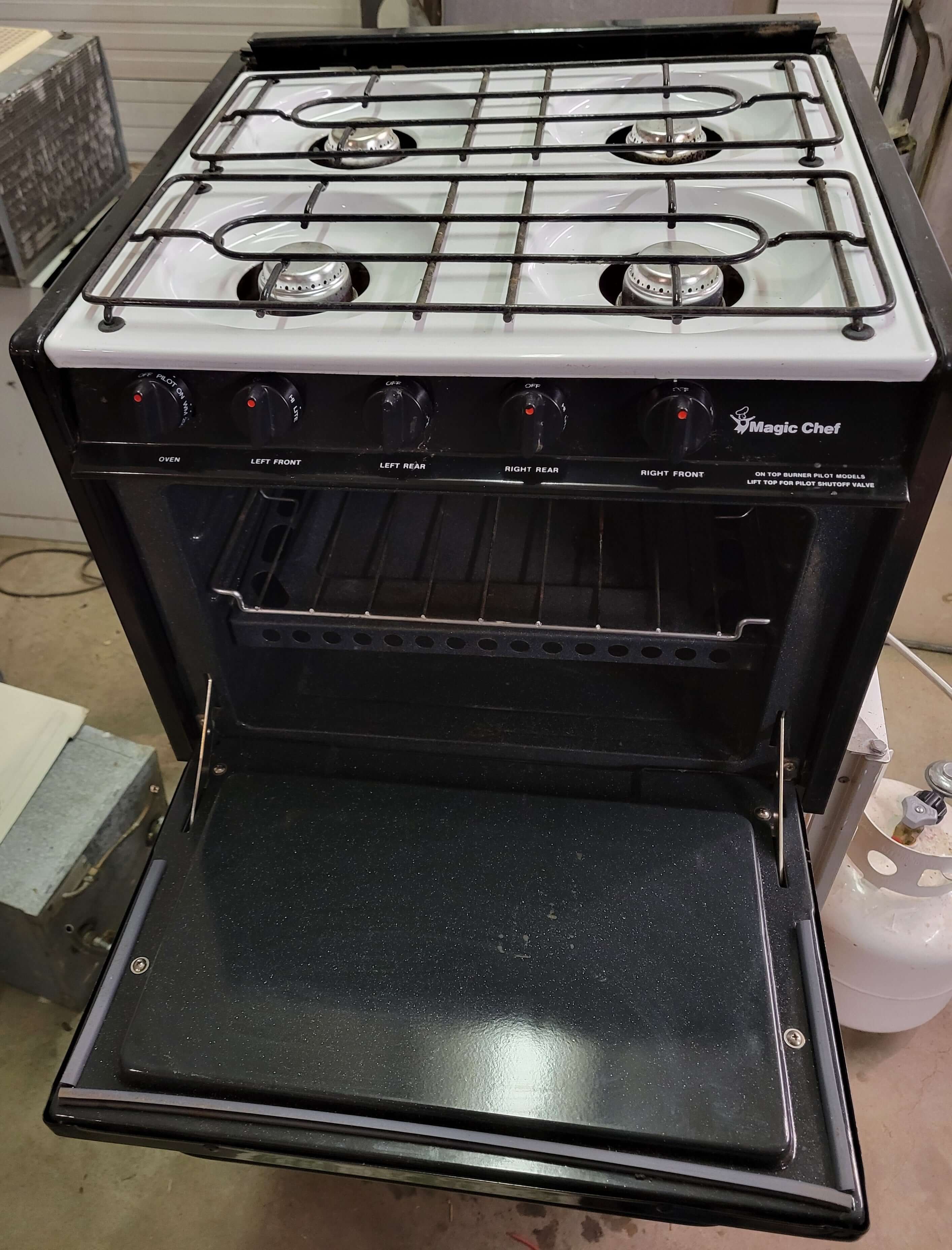 Magic Chef RV Propane Range Four Burner Stove - Used RV Parts