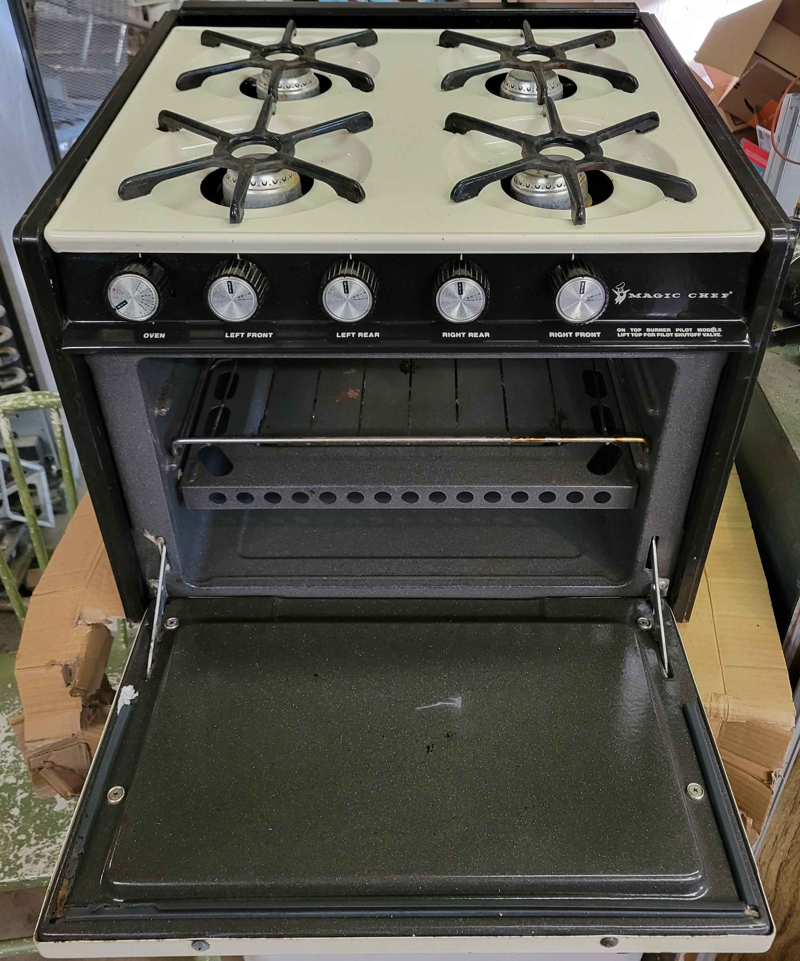 Magic Chef 4-Burner RV Propane Stove & Oven