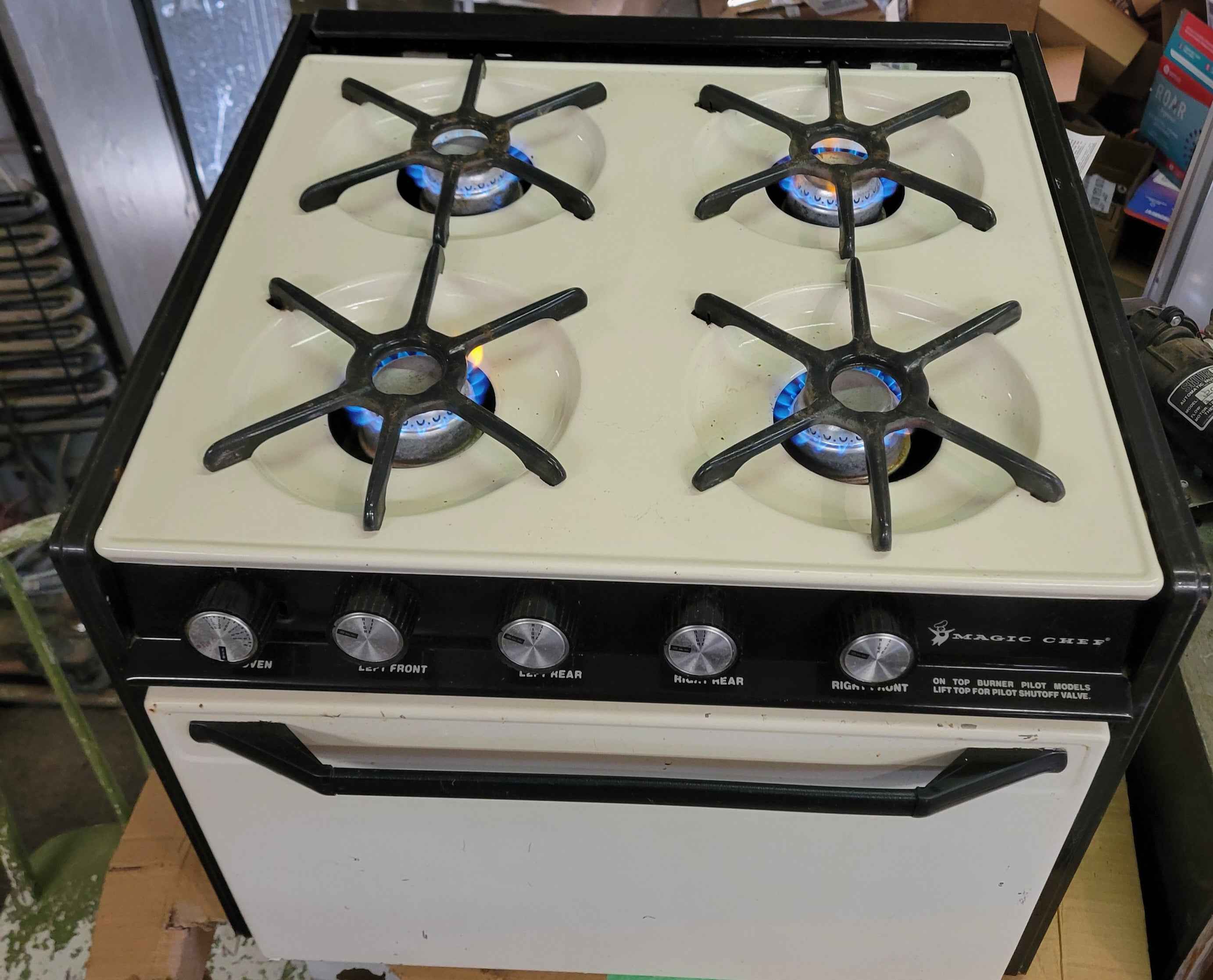 Magic Chef 4-Burner RV Propane Stove & Oven