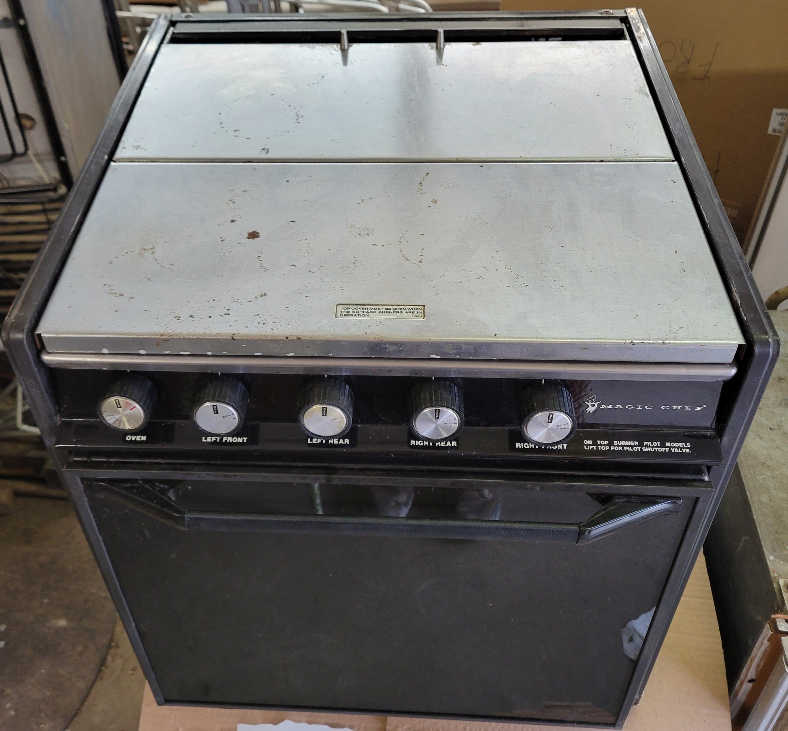 Magic Chef 4 Burner Propane RV Oven and Stove