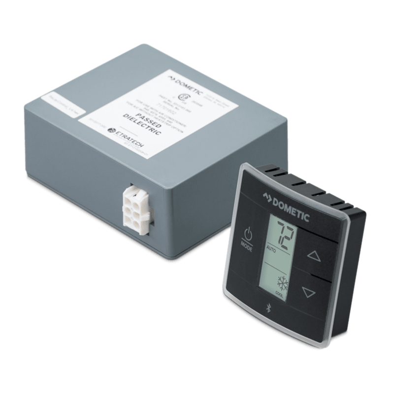 Dometic Single Zone RV Thermostat – Cool/Furnace, Programmable, LCD, Bluetooth, 12V, Black