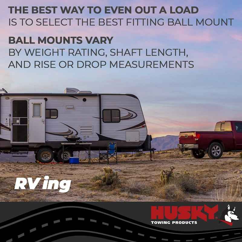 Husky Trailer Hitch Ball Mount – Class III/IV – 2" Receiver – 2" Ball – 31367