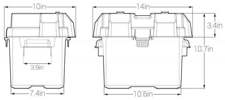 Group 24 Snap-Top Battery Box Vented – NOCO BG24 (HM300BKS)