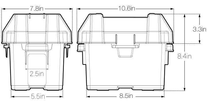 Group U1 Snap-Top Battery Box Vented – NOCO BGU1 (HM082BKS)