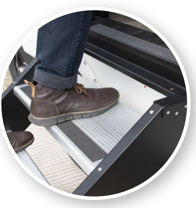 RV Entry Step – 3-Step Aluminum Quick-Release Freestanding Step – STP-224 - Used RV Parts