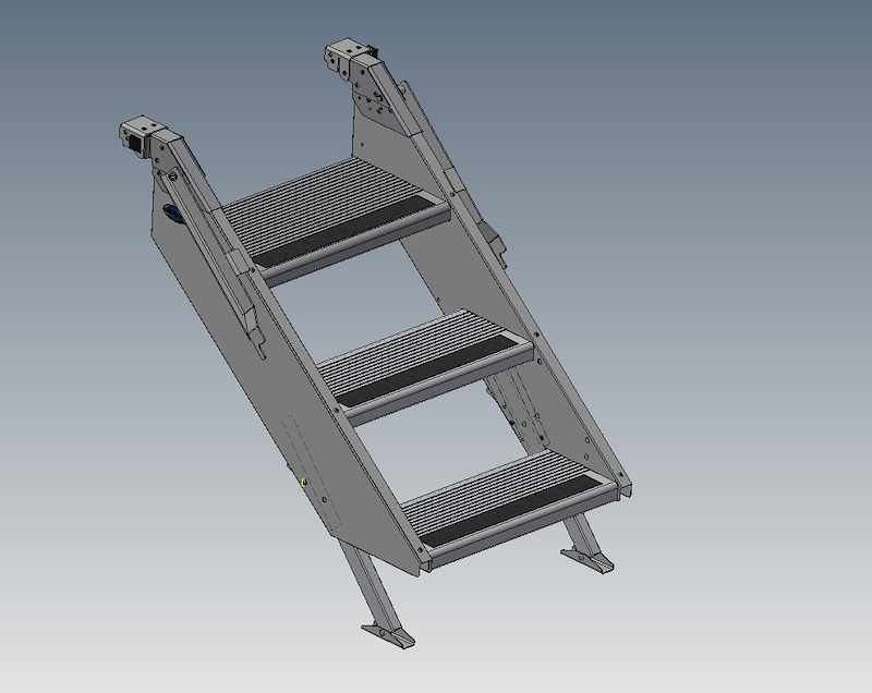 RV Entry Step – 3-Step Aluminum Quick-Release Freestanding Step – STP-224 - Used RV Parts
